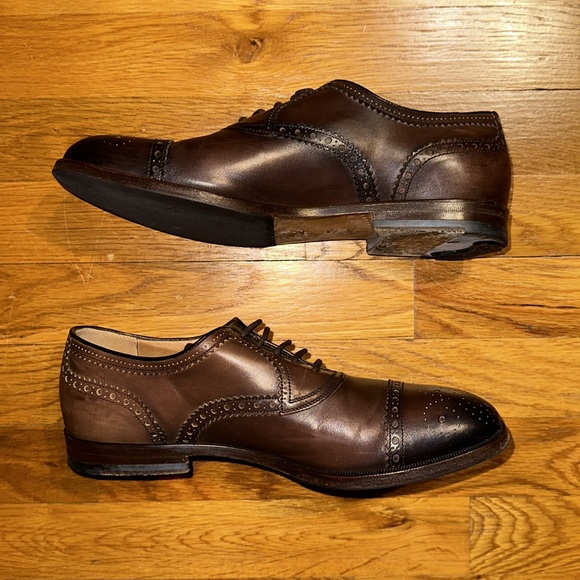 Gucci - Cap Toe Dress Shoes - Men’s Size 7 (US) - Brown - Picture 4 of 14